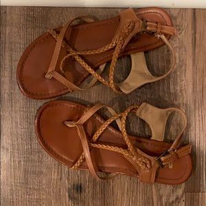 Mia strapped braided sandals